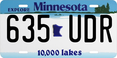 MN license plate 635UDR