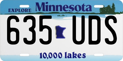 MN license plate 635UDS