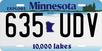 MN license plate 635UDV