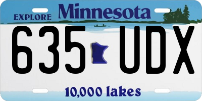 MN license plate 635UDX