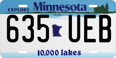 MN license plate 635UEB