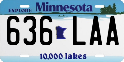 MN license plate 636LAA