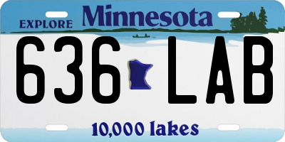 MN license plate 636LAB