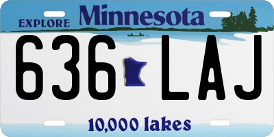 MN license plate 636LAJ