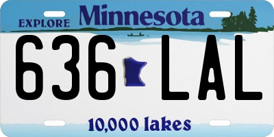 MN license plate 636LAL