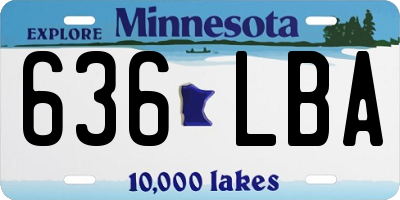 MN license plate 636LBA