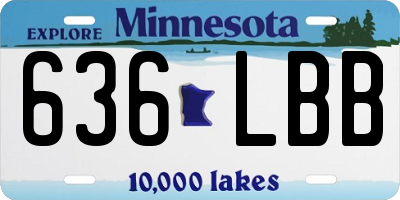 MN license plate 636LBB