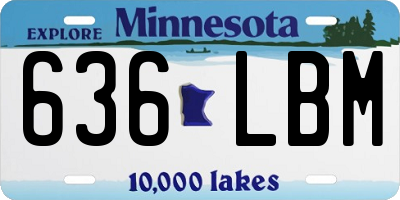 MN license plate 636LBM