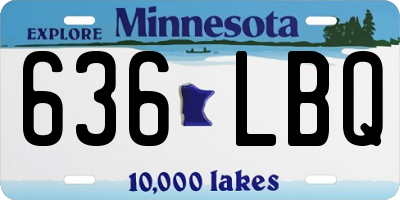 MN license plate 636LBQ