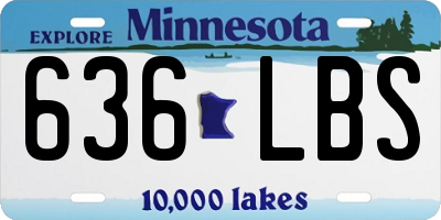 MN license plate 636LBS