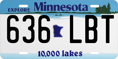 MN license plate 636LBT