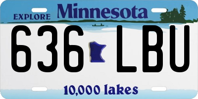 MN license plate 636LBU