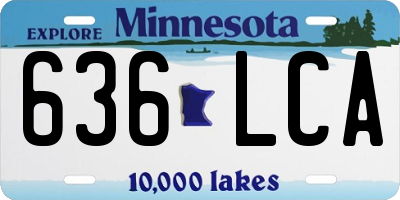 MN license plate 636LCA