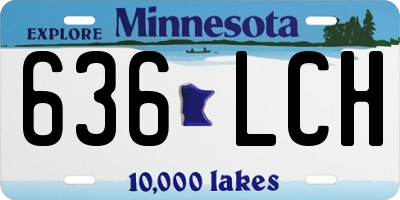 MN license plate 636LCH