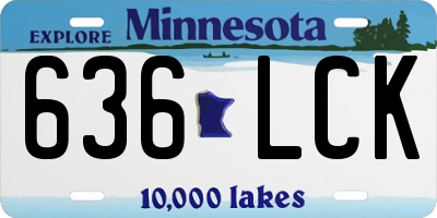 MN license plate 636LCK
