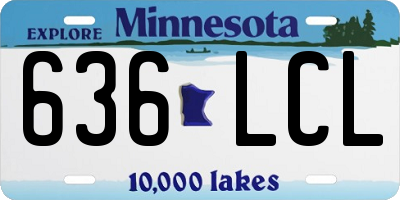 MN license plate 636LCL