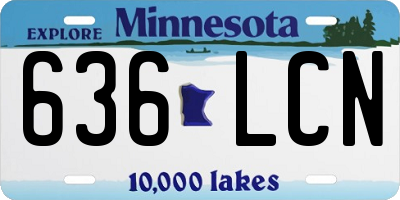 MN license plate 636LCN
