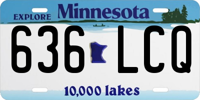 MN license plate 636LCQ