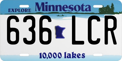 MN license plate 636LCR