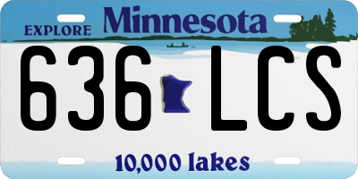 MN license plate 636LCS