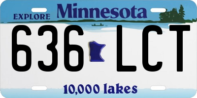 MN license plate 636LCT