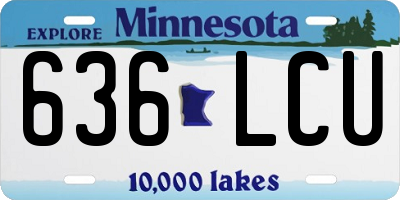 MN license plate 636LCU
