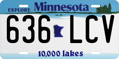 MN license plate 636LCV