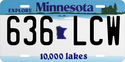 MN license plate 636LCW