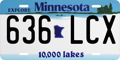 MN license plate 636LCX