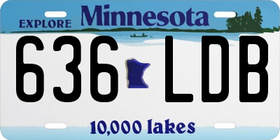 MN license plate 636LDB