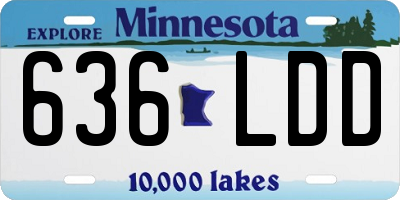 MN license plate 636LDD