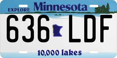 MN license plate 636LDF