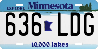 MN license plate 636LDG