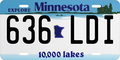 MN license plate 636LDI