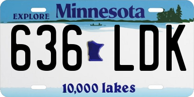 MN license plate 636LDK