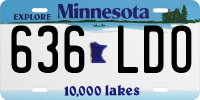 MN license plate 636LDO