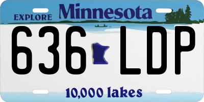 MN license plate 636LDP