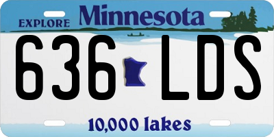 MN license plate 636LDS