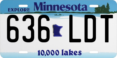 MN license plate 636LDT