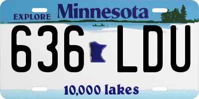 MN license plate 636LDU
