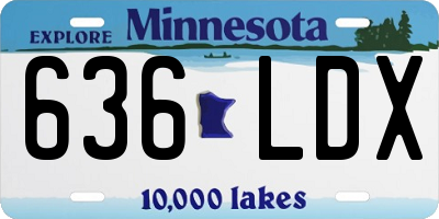 MN license plate 636LDX