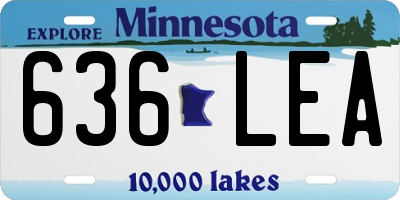 MN license plate 636LEA