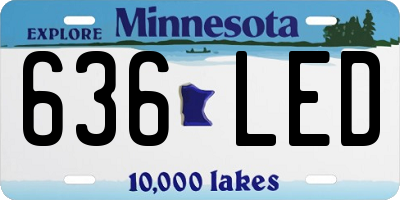 MN license plate 636LED