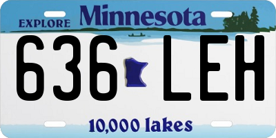 MN license plate 636LEH