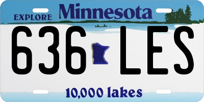 MN license plate 636LES