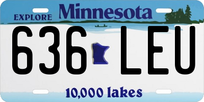 MN license plate 636LEU