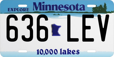 MN license plate 636LEV