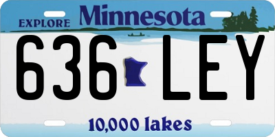 MN license plate 636LEY