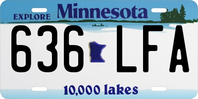 MN license plate 636LFA