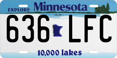 MN license plate 636LFC